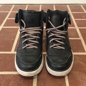 Black Leather Nike Hightops